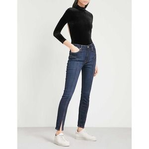 Good American Good Legs Crop Split Hem Skinny Jean